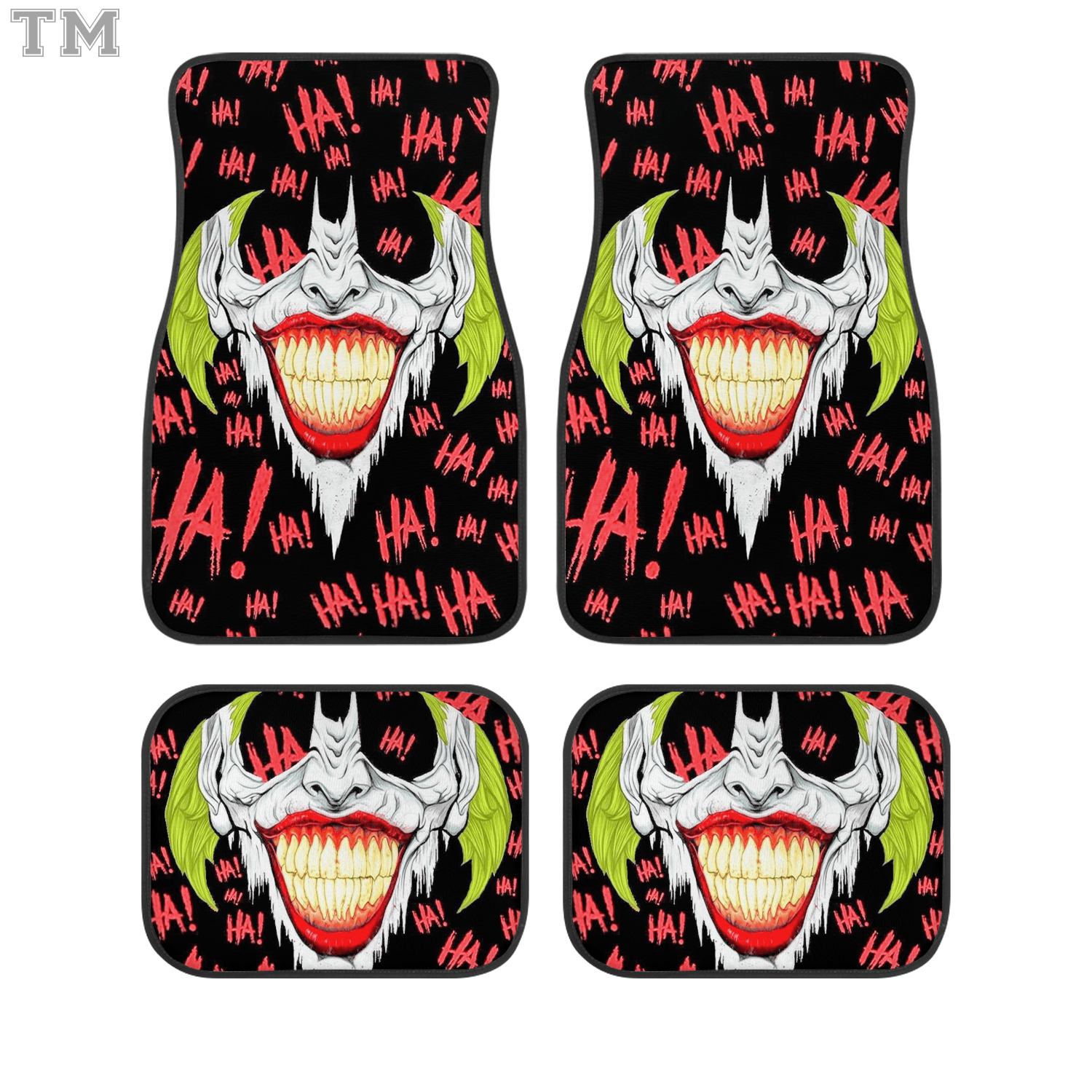Joker Custom Car Floor Mats 4PCS Universal Fit DC Comics Auto Carpet Set