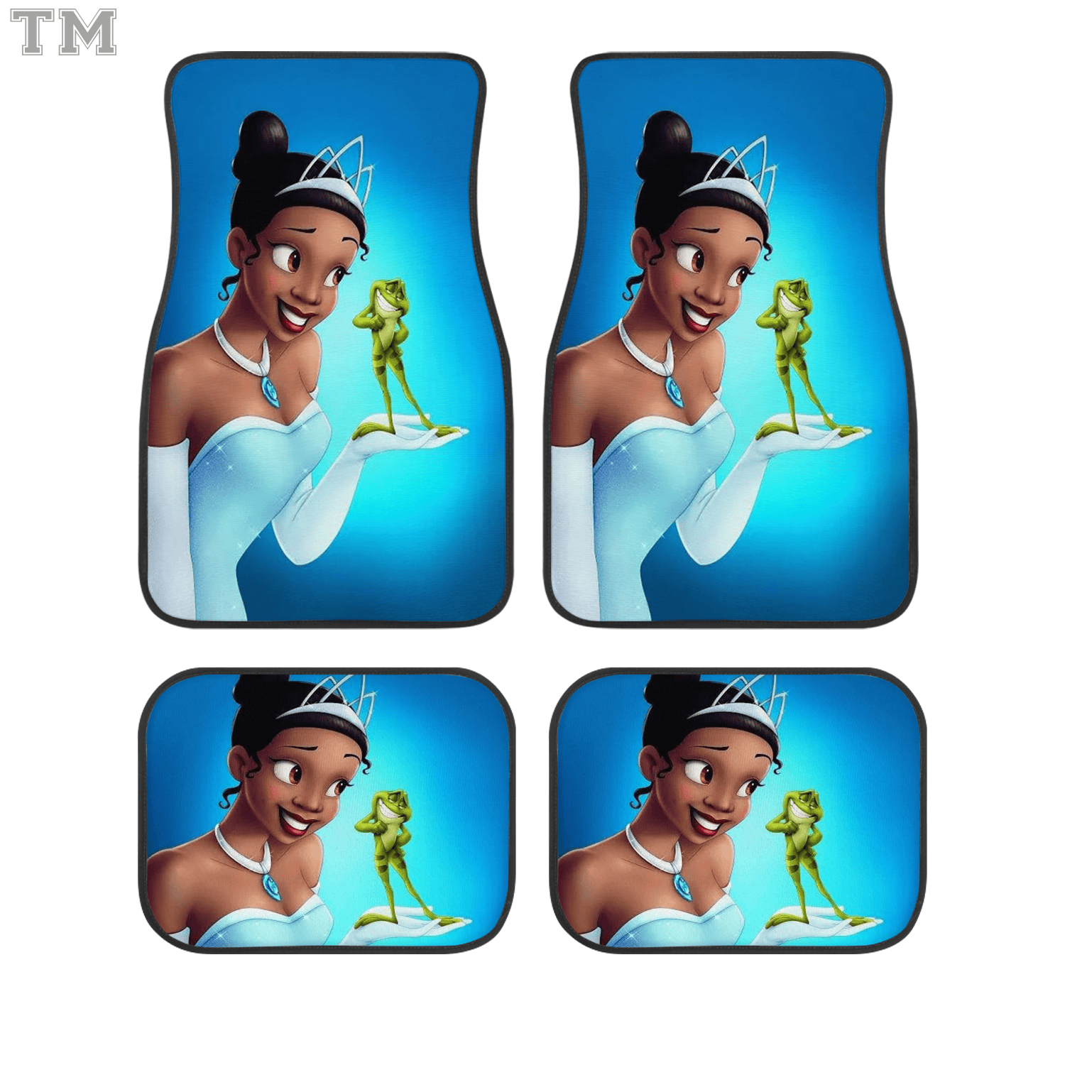 The Princess and the Frog Car Floor Mats 4PCS All-Weather Auto Carpet Set