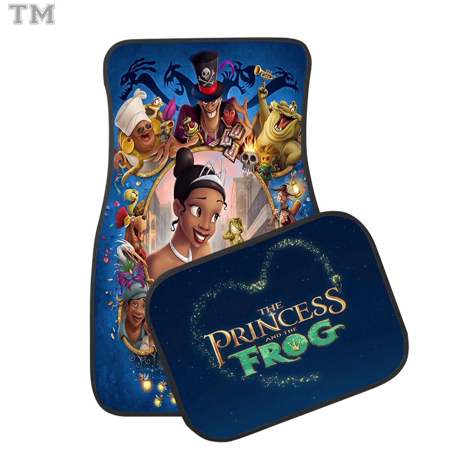 The Princess and the Frog Custom Car Floor Mats Front & Rear Universal Fit Set - Image 2