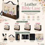 Personalized Bible Cover Custom Name, Christian Mother’s Day Gift, Leather Bible Case, Blessed Are the Pure in Heart, Denim Bag - Image 6